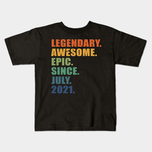 Born In July 2021, Newborn Baby Gift For Babies Or Anniversary Gift Men & Women Kids T-Shirt by Art Like Wow Designs